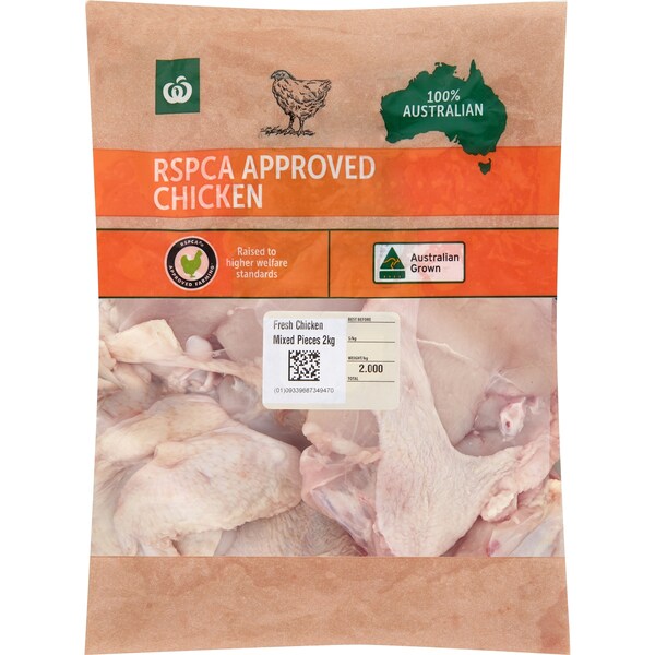 Woolworths RSPCA Approved Chicken Mixed Pieces 2kg