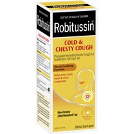 Robitussin Cold & Chesty Cough Liquid Raspberry