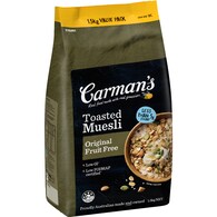 Carman's Toasted Muesli Original Fruit Free
