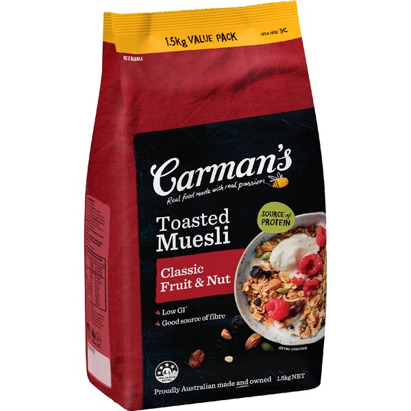 Carman's Toasted Muesli Classic Fruit & Nut 1.5kg