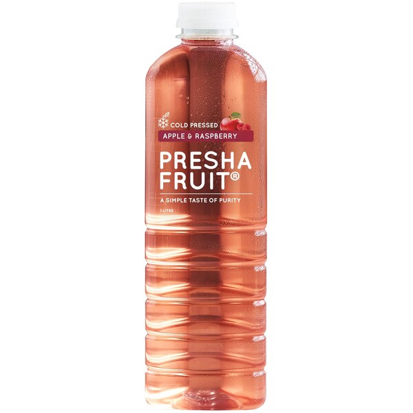 Preshafruit Cold Pressed Apple & Raspberry Juice 1l
