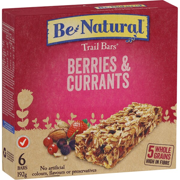 Be Natural Trail Berry Bars 6pk 192g