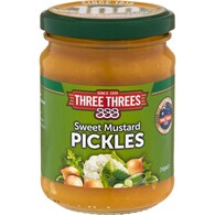 Three Threes Sweet Mustard Pickles