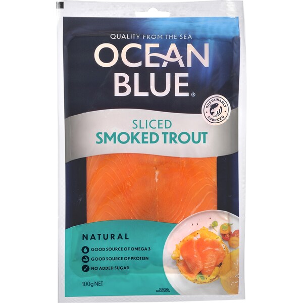 Ocean Blue Ocean Trout Smoked 100g