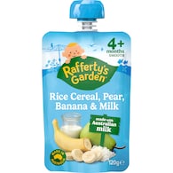 Rafferty's Garden Rice Cereal Pear Banana & Milk