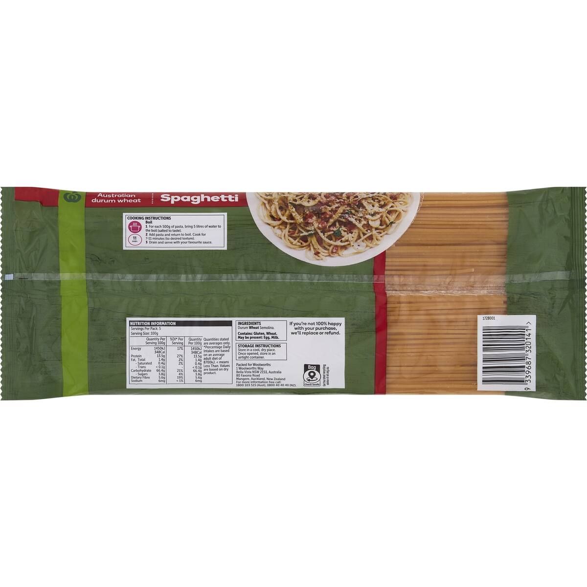Woolworths Select Spaghetti Pasta 500g bunch