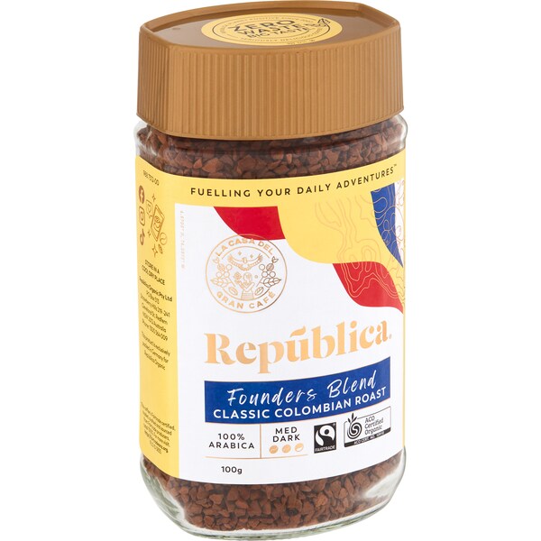 Republica Freeze Dried Colombian Coffee Instant Coffee 100g