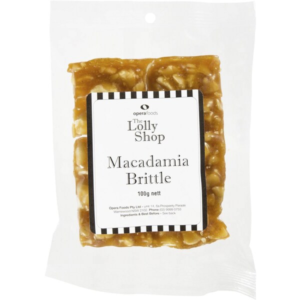 The Lolly Shop Macadamia Brittle  130g