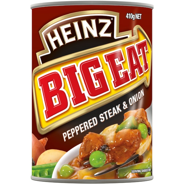 Heinz Big Eat Peppered Steak & Onion Canned Meal 410g