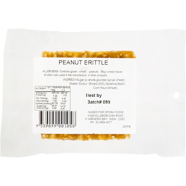 The Lolly Shop Peanut Brittle 130g