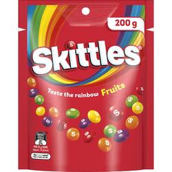 Skittles Fruits Chewy Lollies Party Share Bag 200g