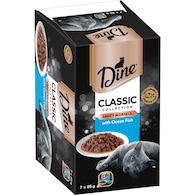 Dine Adult Wet Cat Food Saucy Morsels with Ocean Fish Trays