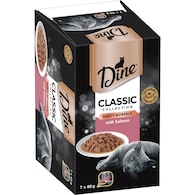 Dine Adult Wet Cat Food Saucy Morsels with Salmon Trays