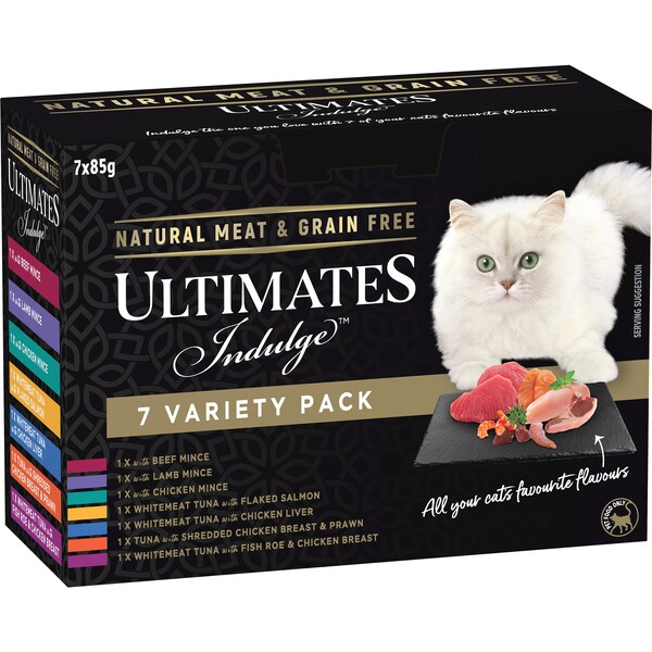 Ultimates Indulge Adult Wet Cat Food Variety Pack 85g x 7 pack