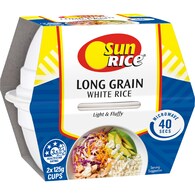 Sunrice Microwave White Long Grain Rice Cup