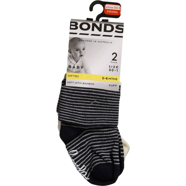 Bonds Baby Socks Newbies 2 Pack