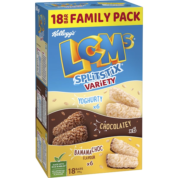 Kellogg's LCMs Split Stix Variety Family Pack Bars 18 pack