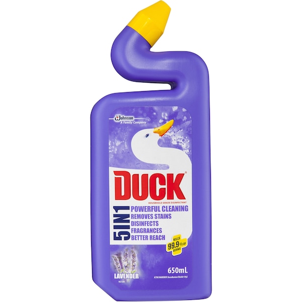 Duck 5 In 1 Toilet Cleaner Lavender 650ml