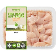 Macro Free Range Diced Chicken Breast