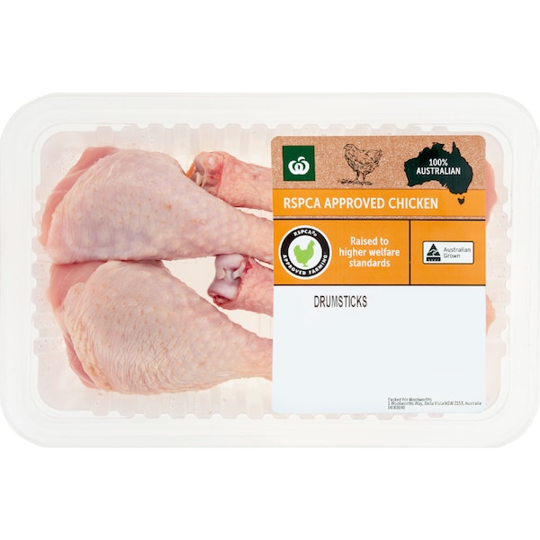 Woolworths RSPCA Approved Chicken Drumsticks 450g - 700g