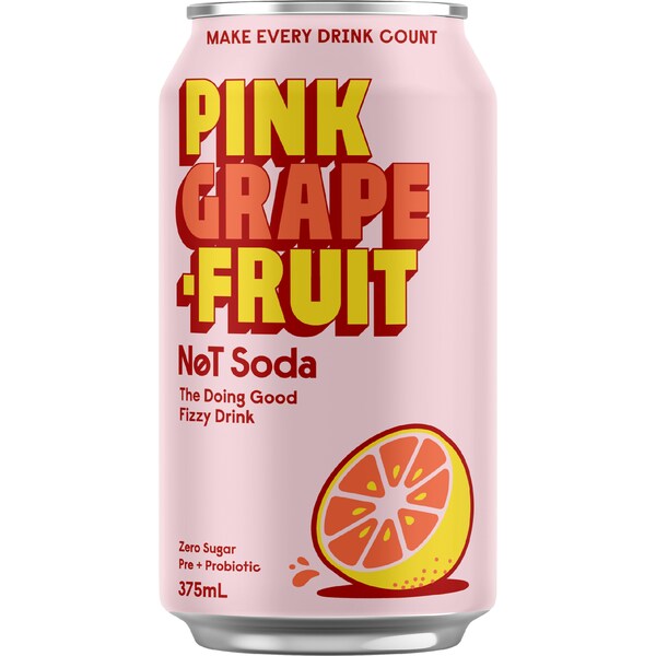 Lo Bros Not Soda Fizzy Drink Grapefruit Zero Sugar 375mL