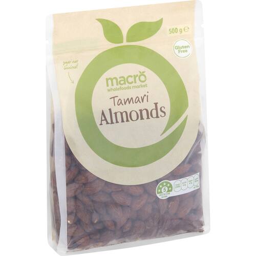 Macro Almonds Tamari 500g bunch