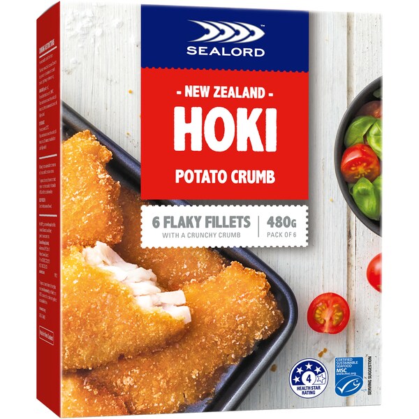 Sealord Hoki Fillets Potato Crumb 480g
