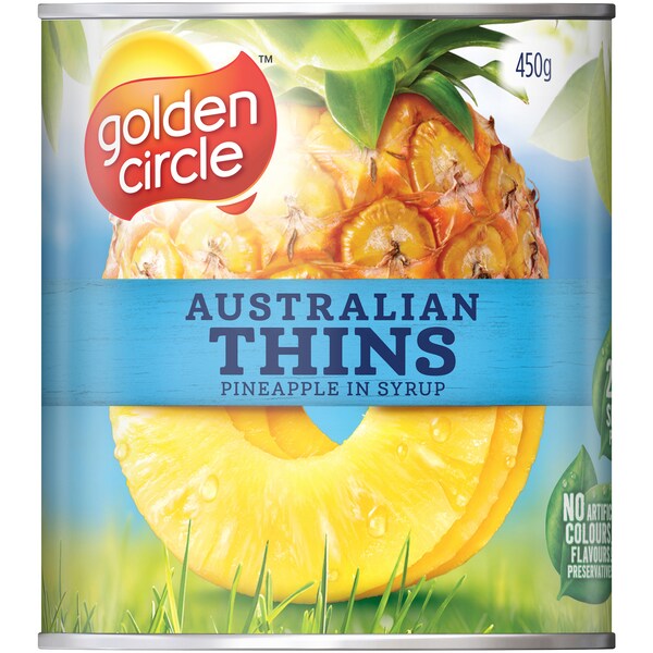 Golden Circle Australian Pineapple Thins In Syrup 450g
