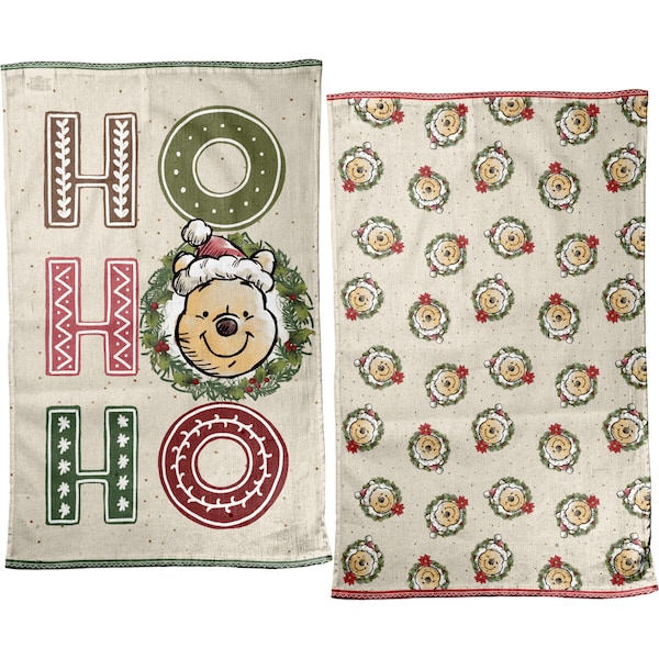 Disney Winnie The Pooh Tea Towel 2 Pack