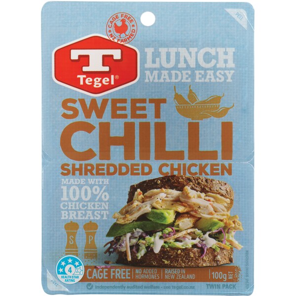 Tegel Sweet Chilli Shredded Chicken 100g