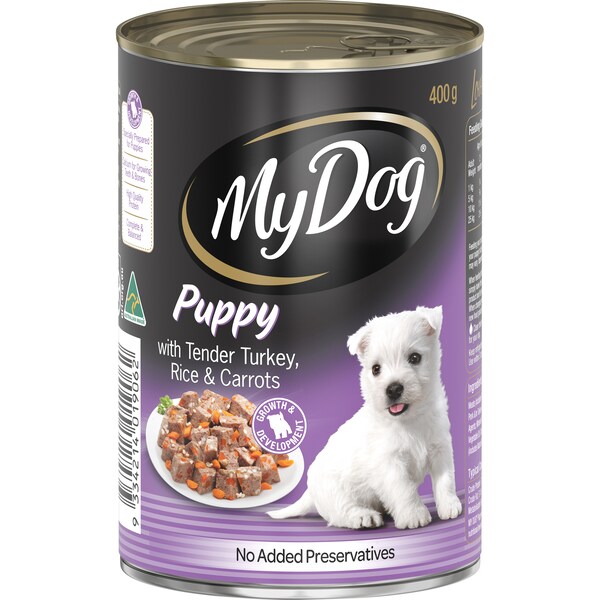 My Dog Puppy Soft Turkey Loaf With Rice & Carrots Dog Food Can 400g