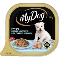 My Dog Puppy Chicken With Rice Carrot & Spinach Wet Food Tray