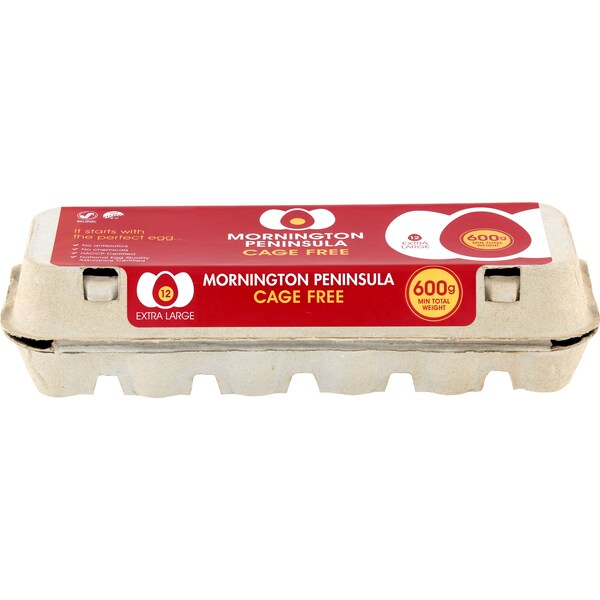 Mornington Peninsula Brewery 12 X Large Cage Free Eggs 600g