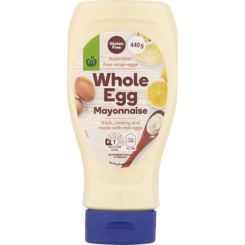 Woolworths Whole Egg Mayonnaise 440g bunch