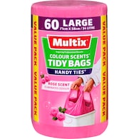 Multix Kitchen Tidy Bags Large Colour Scents Rose