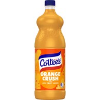 Cottee's Orange Cordial Orange Crush with 40% Fruit Juice