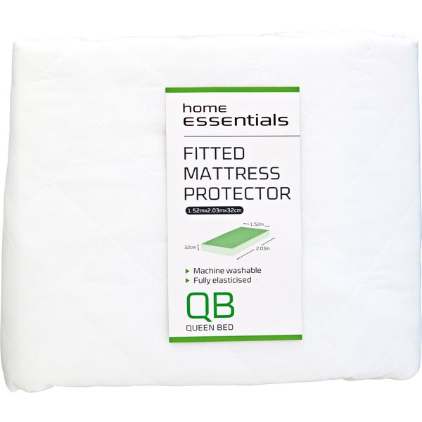 Woolworths Essentials Mattress Protector Queen Bed Each