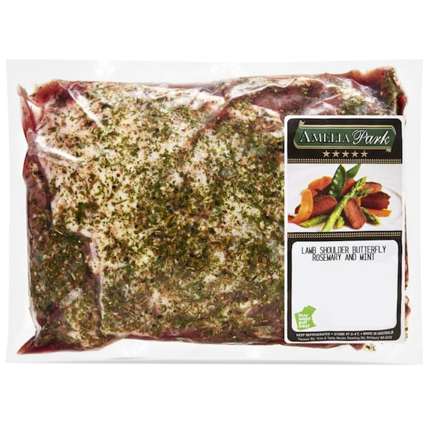 Amelia Park Lamb Shoulder Roast Butterflied Rosemary & Mint 800g - 1.3kg