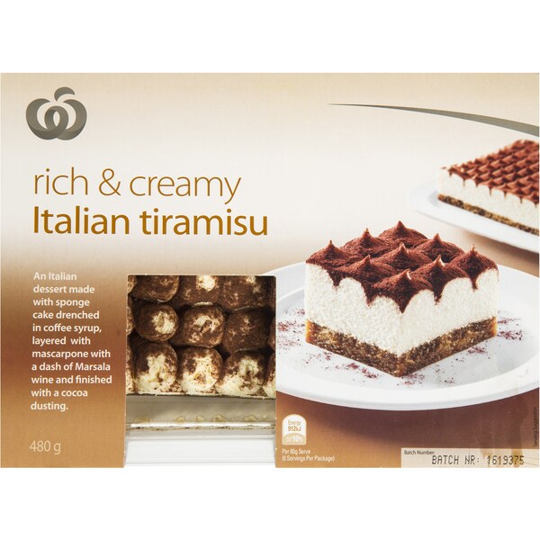 Woolworths Italian Tiramisu Rich & Creamy 480g
