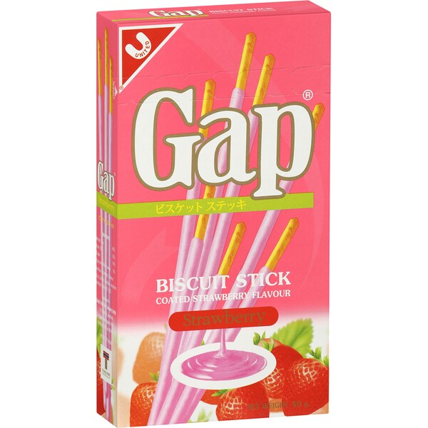 Gap Biscuit Sticks Strawberry Coated 40g