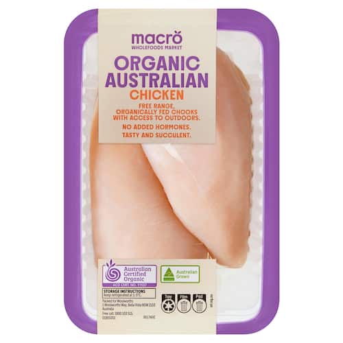 Macro Fillets Macro Organic Chicken Breast Fillet 500g - 750g | bunch