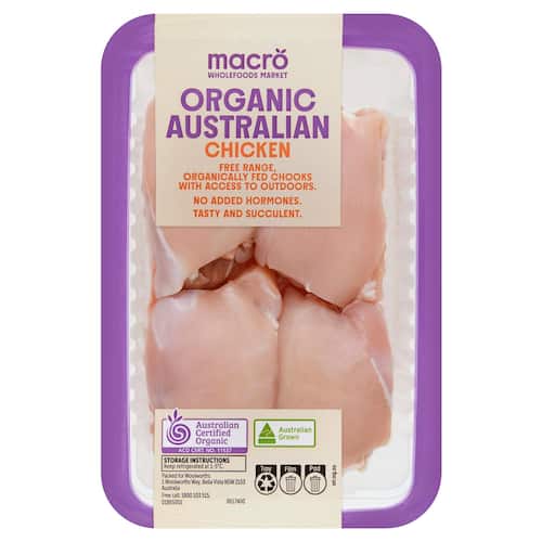 Macro Fillets Macro Organic Chicken Thigh Fillet 450g - 550g | bunch
