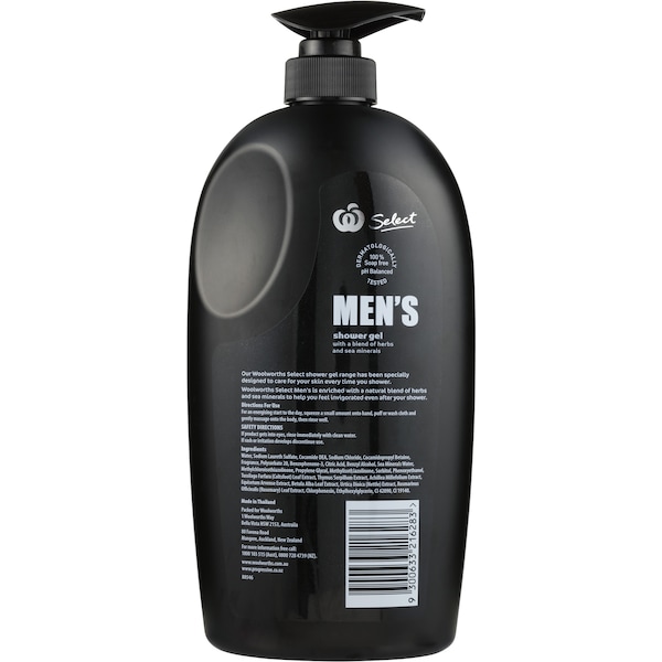 Woolworths Mens Body Wash Gel Original 1L