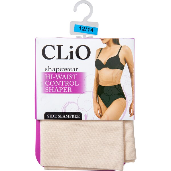 Clio Hi Waist Control Underwear Black & Nude 12-14 Each