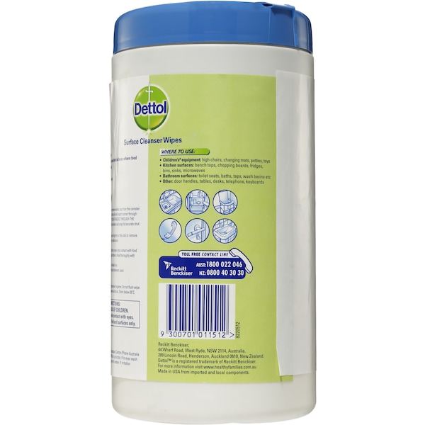 Dettol Multipurpose Surface Cleanser Wipes 80 Pack