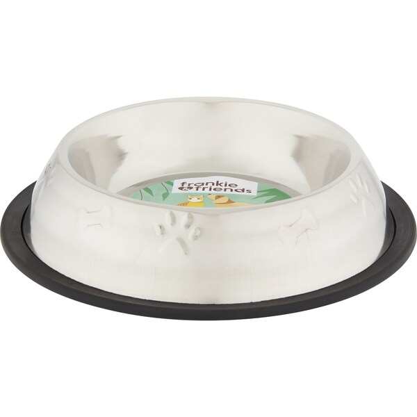 Frankie & Friends Non Skid Small Embossed Dog Bowl each