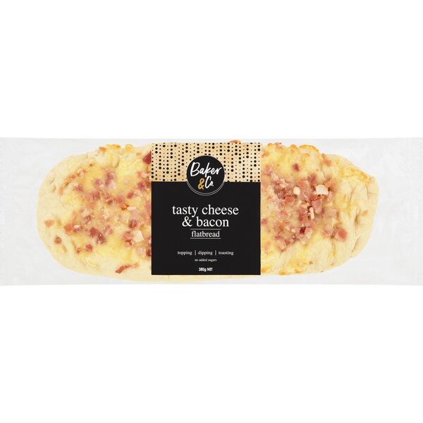 Baker & Co. Cheese & Bacon Flatbread 380g