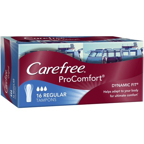 Carefree Procomfort Tampons Regular 16 Pack