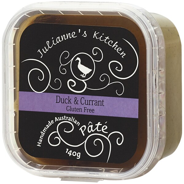 Julianne's Kitchen Duck And Currant Pate Duck With Currant & Port Jelly 140g
