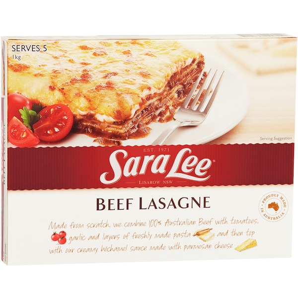 Sara Lee Lasagne Beef 1kg